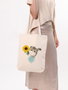 Zoozie Bags Bolso de mano pauldavis 1614, Bolso Tote de Algodón 100%, Crema, 35 x 40 x 8 cm